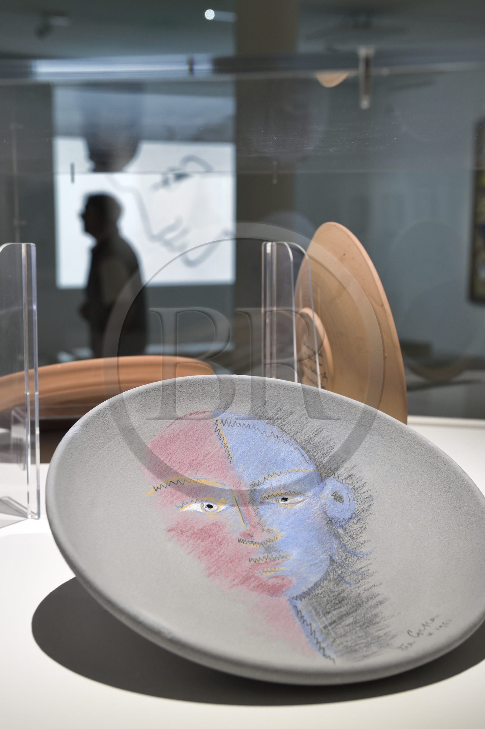 France, Alpes-Maritimes (06), Menton, le musée Jean Cocteau construit en 2008 par l'architecte Rudy Ricciotti, La Difficulté d'Etre (1962) de Jean Cocteau