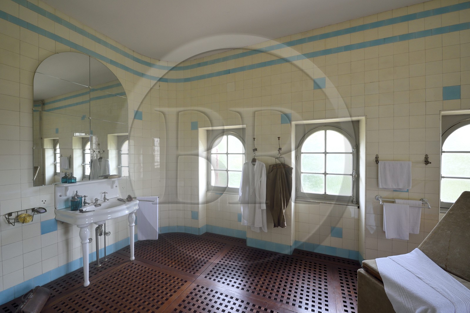 France, Pyrénées-Atlantiques (64), Pays-Basque, Cambo-les-Bains, la Villa Arnaga, musée et maison d'Edmond Rostand, la salle d'hydrothérapie