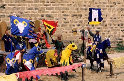 France, Aude (11), Carcassonne, Tournoi des Chevaliers de la rose, Spectacle médiéval de Carlo Boso