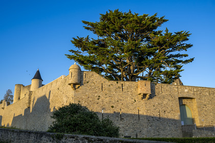 France, Vendée (85), Ile de Noirmoutier, Noirmoutier-en-l'Ile, les remparts entourant le chateau médiéval