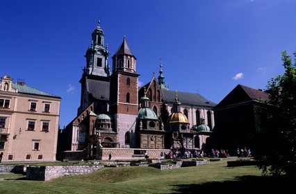 Pologne, région de la Petite-Pologne, Cracovie, la Cathédrale dans l' enceinte du château royal sur la colline de Wawel