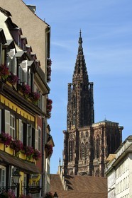 France, Bas-Rhin (67), Strasbourg, vieille ville classée au Patrimoine Mondial de l'UNESCO, la cathédrale Notre-Dame
