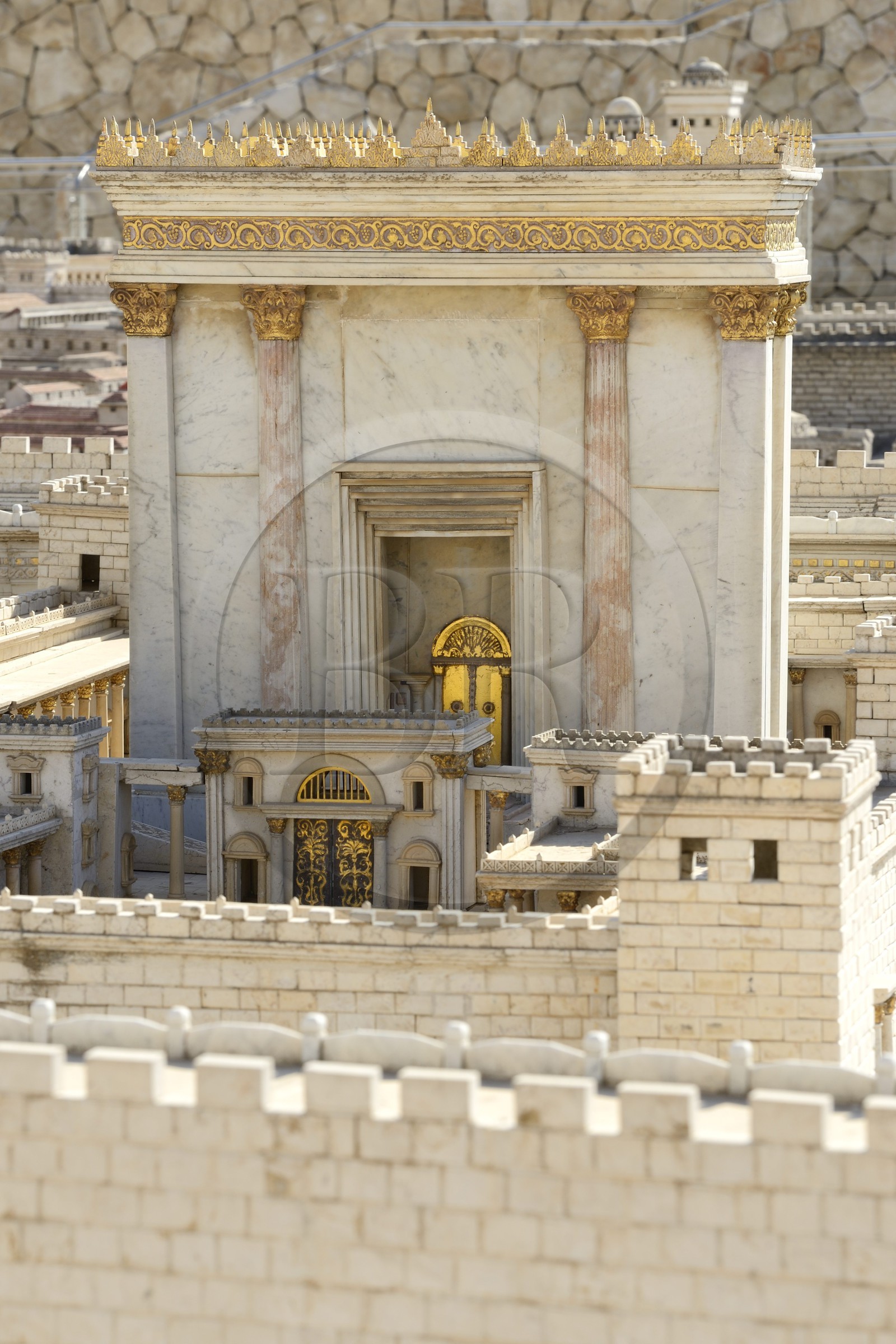 Israel, Jérusalem, quartier de Guivat Ram, musée d'Israel,   de Jérusalem à l'époque du Second Temple sous Hérode 1er le Grand, réplique du Temple d'Hérode