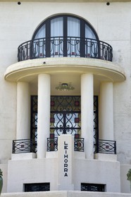 France, Pyrénées-Atlantiques (64), la côte du Pays-Basque, Ciboure, la Villa Art déco Leihorra dessiné par l'architecte Joseph Hiriart 1926