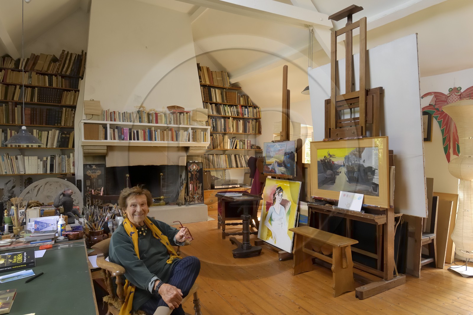 France, Manche (50), Cap de la Hague, Omonville-la-Petite, maison du décorateur de cinéma et artiste Alexandre Trauner, Nane Trauner
