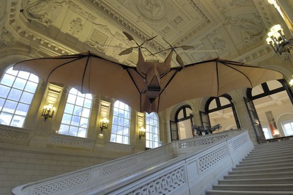 France, Paris (75), musée des Arts et Métiers dans l'église Saint-Martin des Champs, Avion n°3 de Clément Ader, 1897