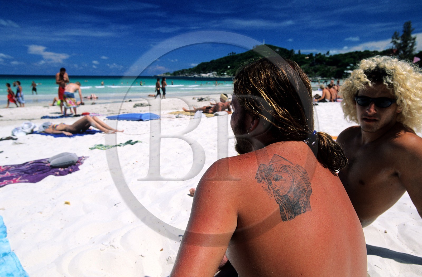 Thaïlande, Archipel îles Samui, Full Moon Party sur l' île de Koh Pha-Ngan, la plage de Had Rin la veille de la fête