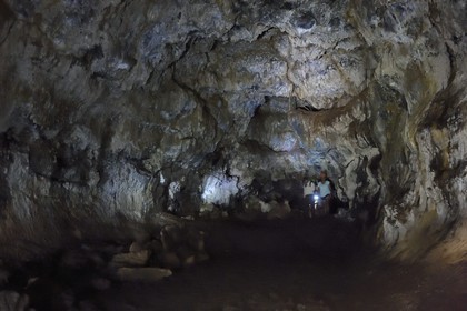 Nicaragua, Masaya, Parc national du Volcan Masaya (Parque Nacional Volcan Masaya), ancien tunnel de lave