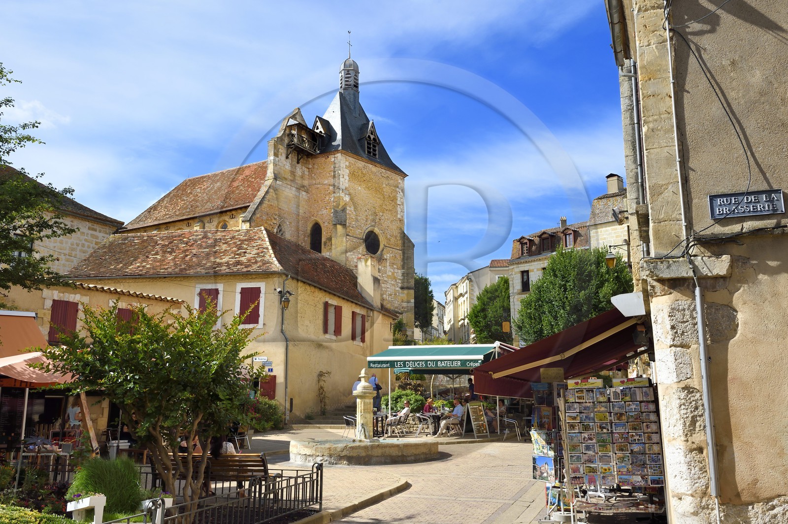 France, Dordogne (24), Périgord Pourpre, Bergerac, place Pélissière