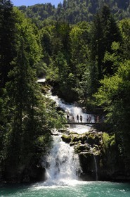 Suisse, Canton de Berne, Oberland Bernois, Interlaken, lac de Brienz (Brienzer See), cascades de Giessbach (Giessbachfälle)