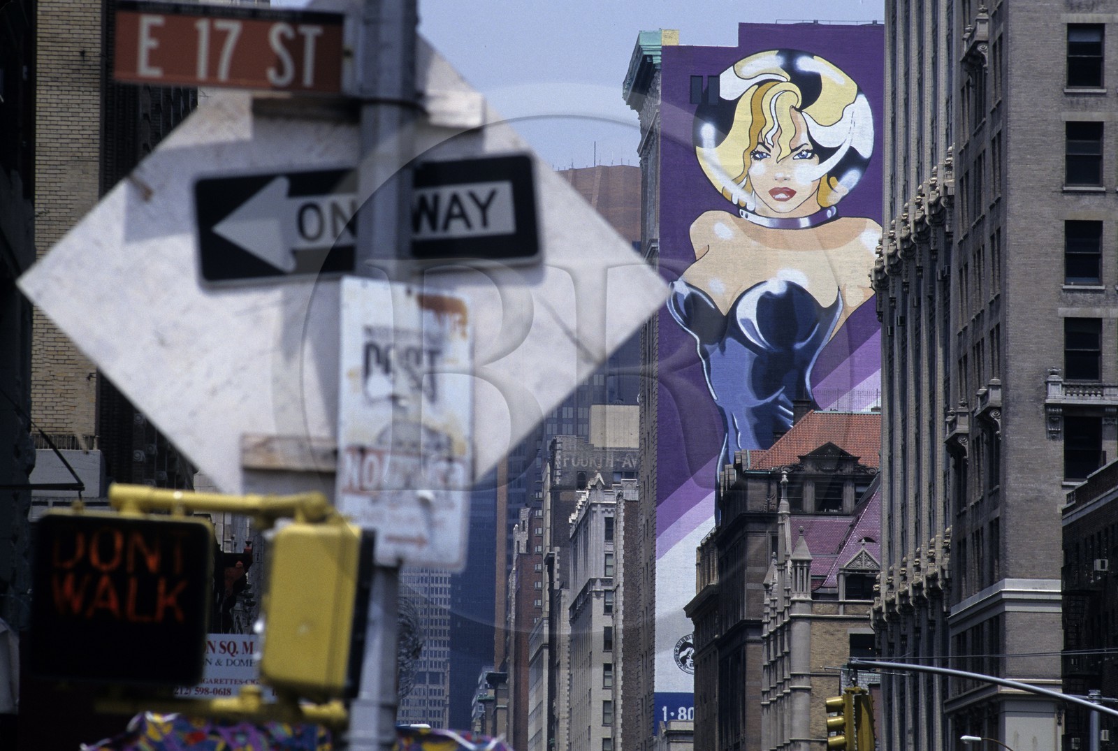 Etats-Unis, New York, Manhattan, Midtown, peinture murale au sud de Park Avenue