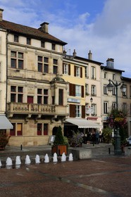 France, Vosges (88), Epinal, la place des Vosges, maison Renaissance dite « du Bailli » construite par Amé Geninet
