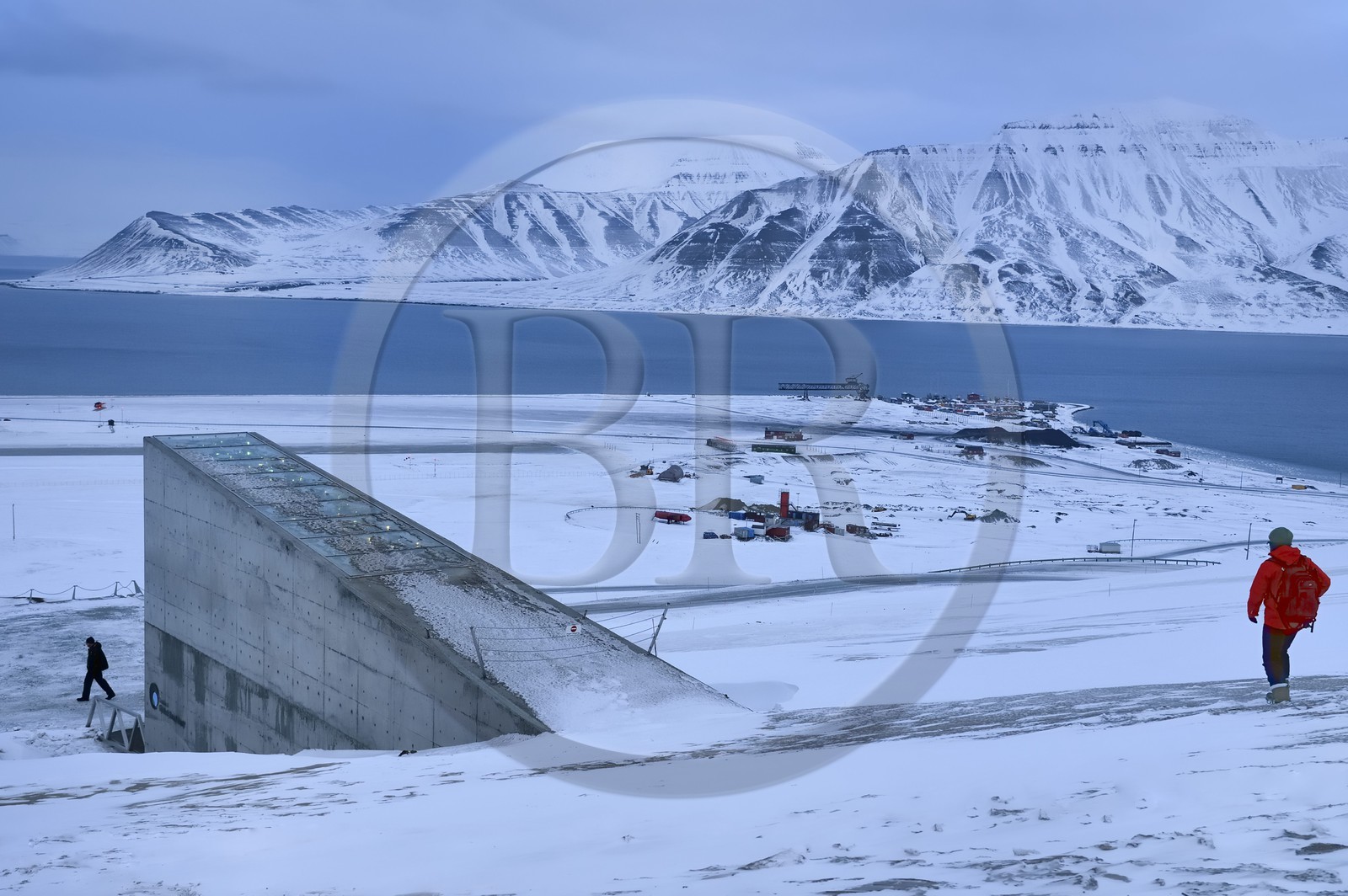 Norvège, Svalbard, Spitzberg, Longyearbyen, la Réserve mondiale de semences du Svalbard (banque de graines du Global Seed Vault) permet une sauvegarde de sécurité pour les collections existantes de banques de gènes