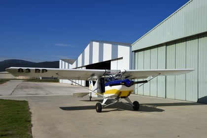 France, Var (83), Bras, ULM de Pierre Becker (vue aérienne)