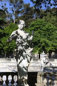 France, Gard (30) Nimes, les Jardins de la Fontaine