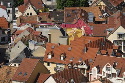 France, Haut-Rhin (68), Mulhouse, mur peint dans le centre ville