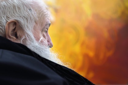 France, Paris (75), Galerie RX, Hermann Nitsch, artiste contemporain autrichien, cofondateur du mouvement Wiener Aktionismus (Actionnisme viennois)