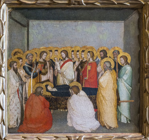 France, Oise (60), Chantilly, le chateau de Chantilly, le musée Condé, La Mort de la Vierge de Maso di Banco XIVe siècle