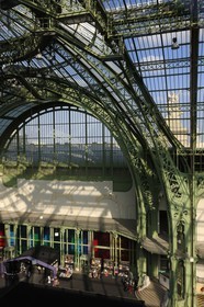 France, Paris (75), le Grand Palais, salon du collectionneur sous la coupole vitrée