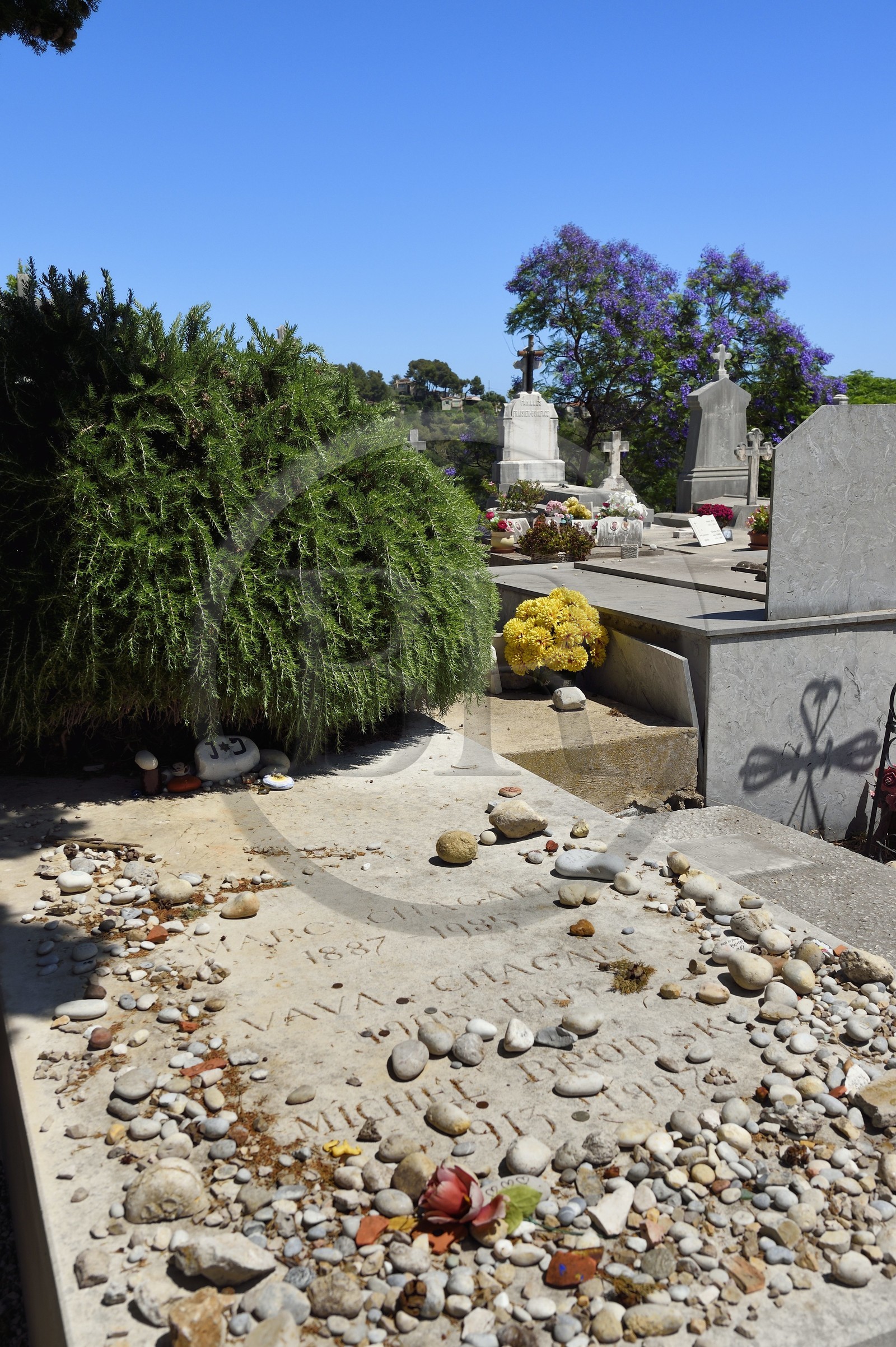 France, Alpes-Maritimes (06), Saint Paul de Vence, la tombe de Marc Chagall