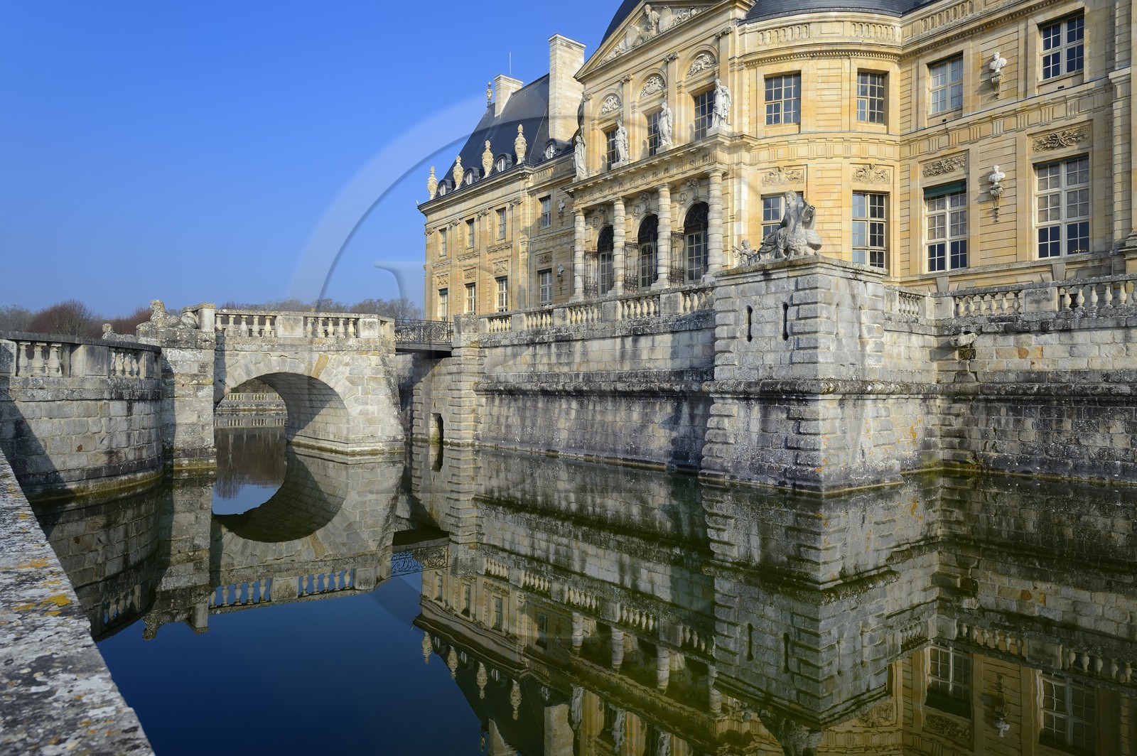 France, Seine-et-Marne (77), Maincy, le château de Vaux-le-Vicomte, la façade sud