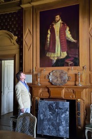 France, Allier (03), ancienne province du Bourbonnais, Besson, chateau du Nouveau- Bostz appartenant au Prince Charles Henri de Lobkowicz descendant des Bourbon-Parme