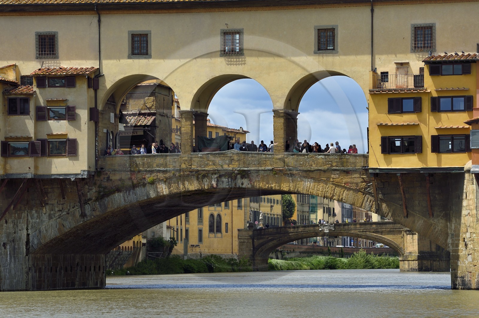 Italie, Toscane, Florence, centre historique classé Patrimoine Mondial de l'UNESCO, le Ponte Vecchio sur l'Arno