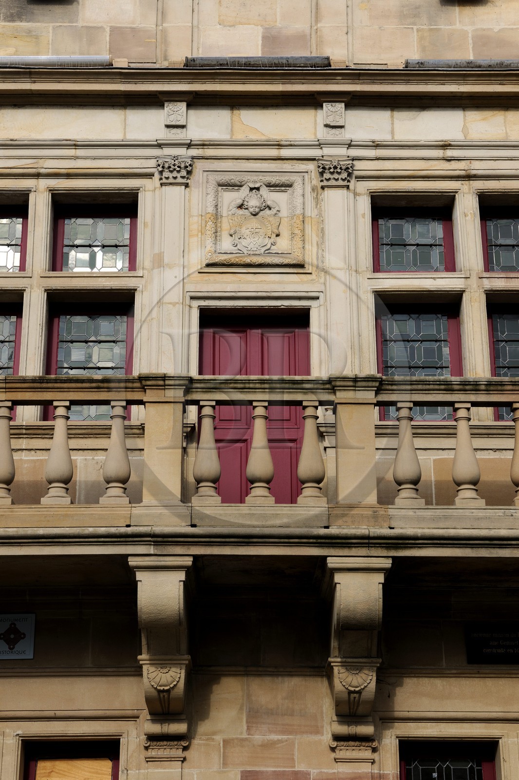 France, Vosges (88), Epinal, la place des Vosges, maison Renaissance dite « du Bailli » construite par Amé Geninet