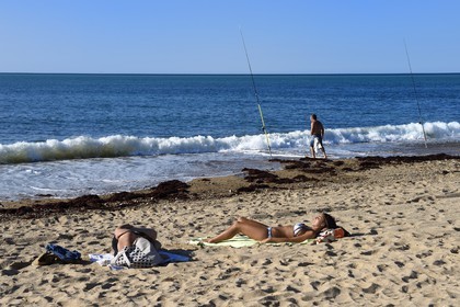 France, Pyrénées-Atlantiques (64), la côte du Pays-Basque, Bidart, plage de l'Uhabia