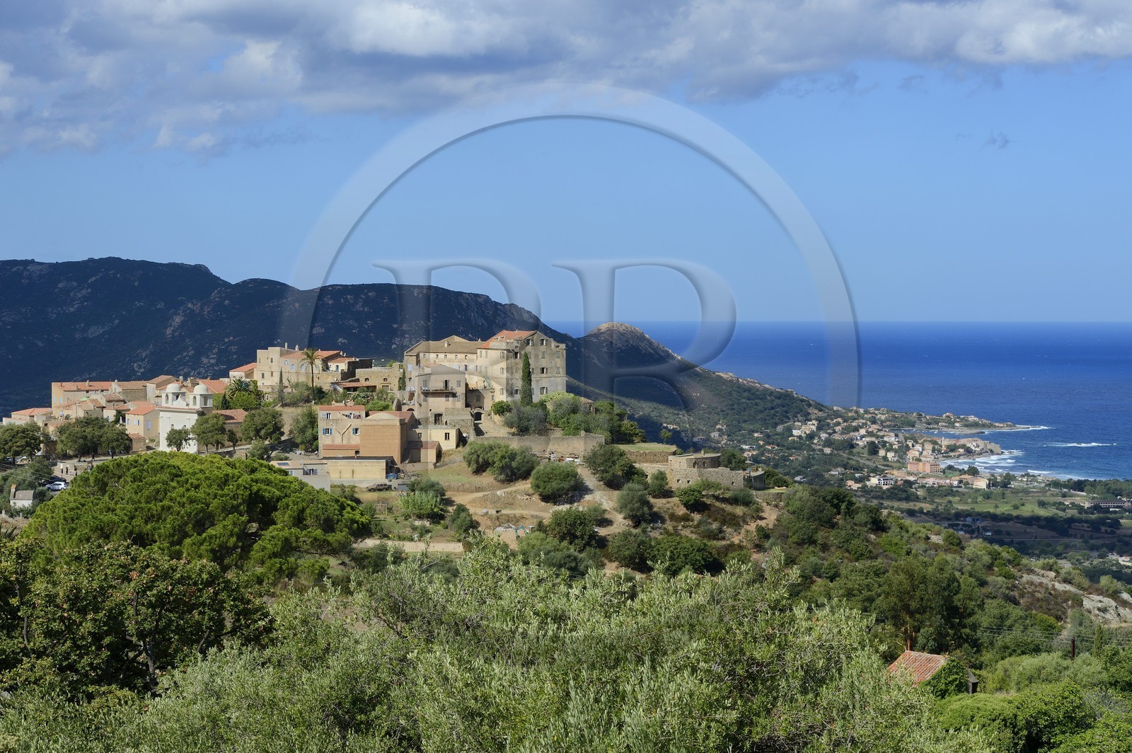 France, Haute-Corse (2B), Balagne, village perché de Pigna