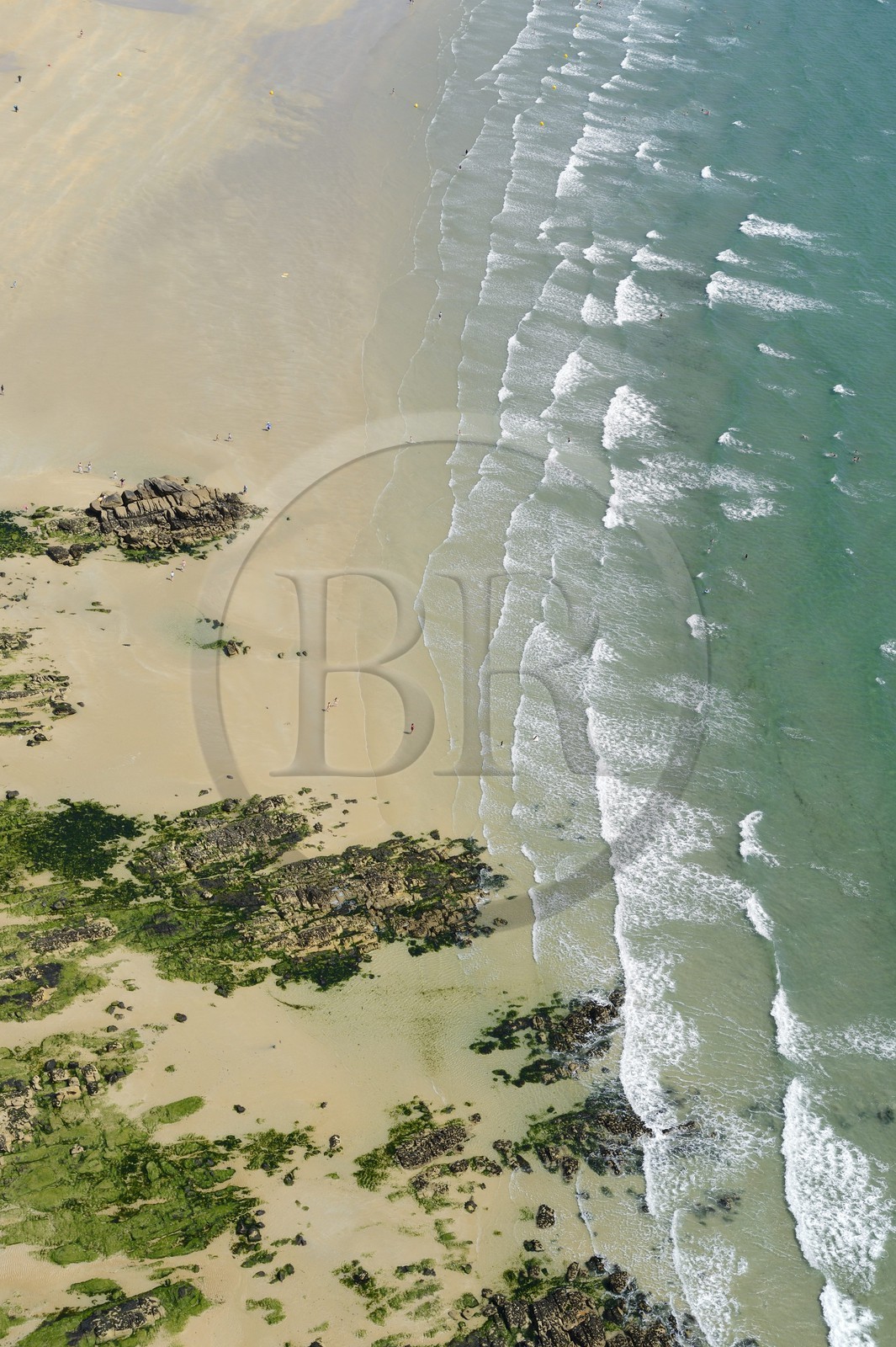 France, Morbihan (56), plage d'Erdeven et de Plouharnel (vue aérienne)