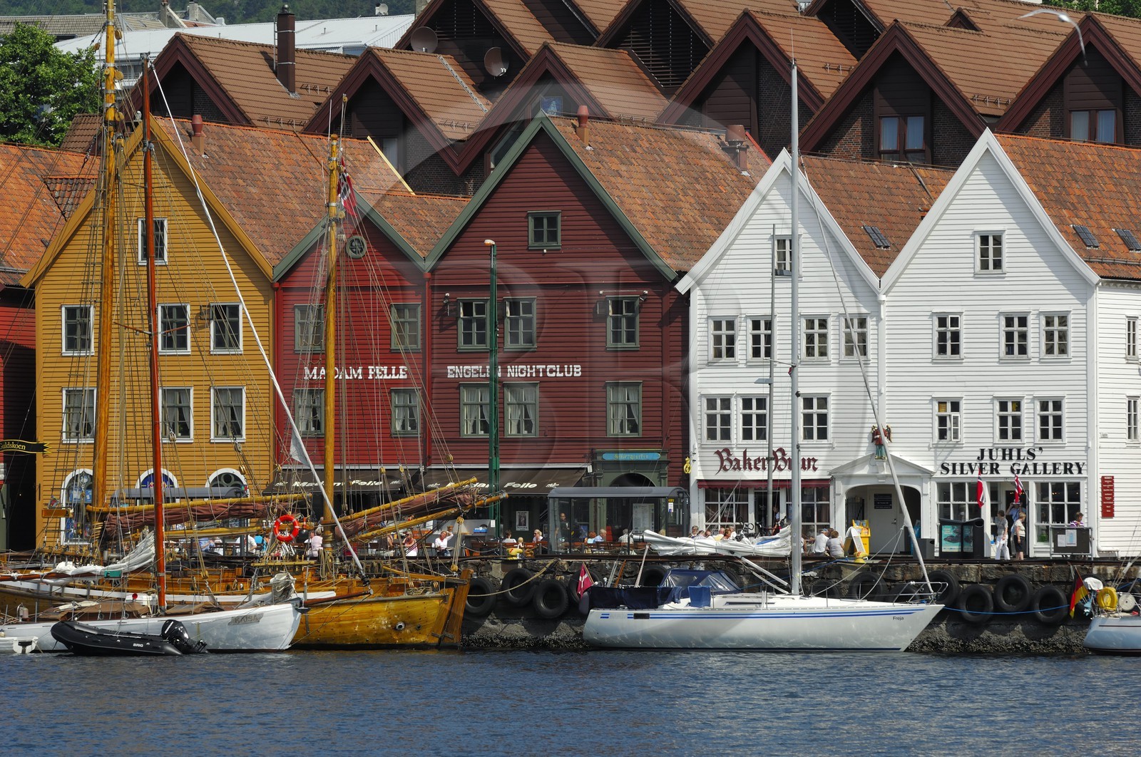 Norvège, Hordaland, Bergen, les quais de la vieille ville allemande de Bryggen, classé Patrimoine Mondial de l' UNESCO