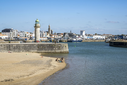 France, Vendée (85), Saint-Gilles-Croix-de-Vie, la tour Joséphine est le premier phare de la ville