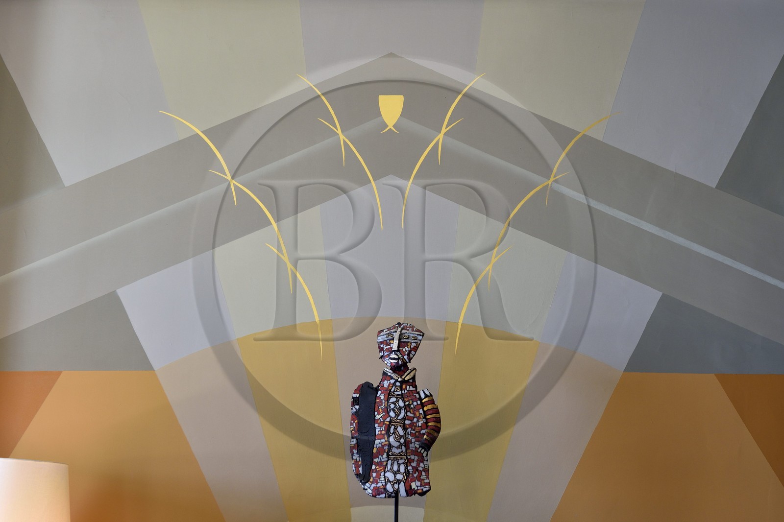 France, Alpes-Maritimes (06), Antibes,  Juan-les-Pins, hotel Belle Rives, hall Art Déco