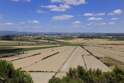France, Hérault (34), l'ancien étang de Montady asséché depuis 1247