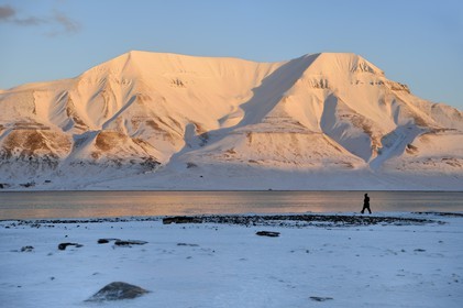 Norvège, Svalbard, Spitzberg, Longyearbyen, Adventfjorden