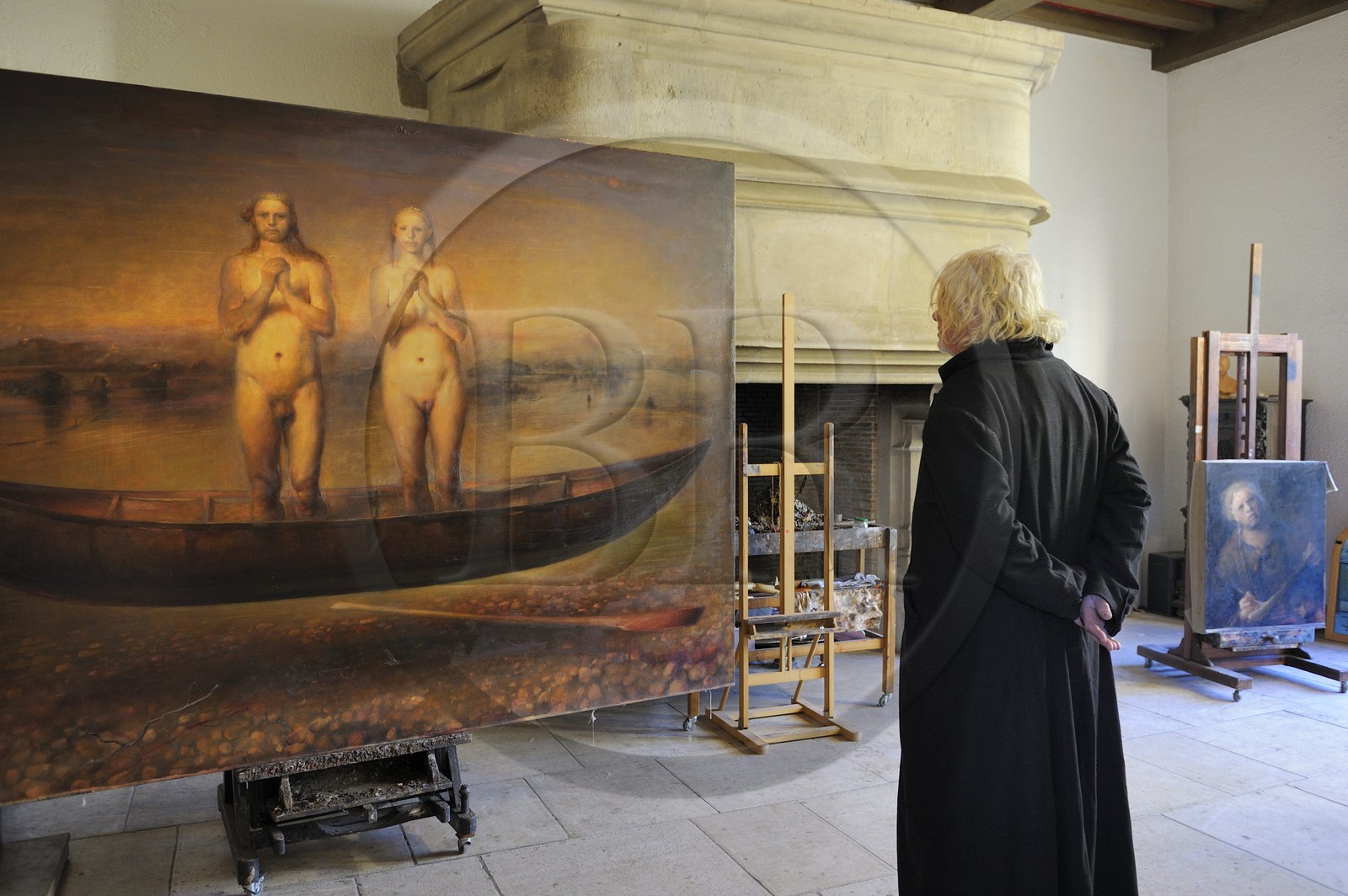 France, Yvelines (78), Maisons-Laffitte, le peintre suédois Odd Nerdrum