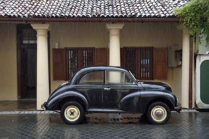 Sri Lanka, Province du Sud, Fort de Galle, classé Patrimoine Mondial de l'UNESCO, une voiture Morris Minor