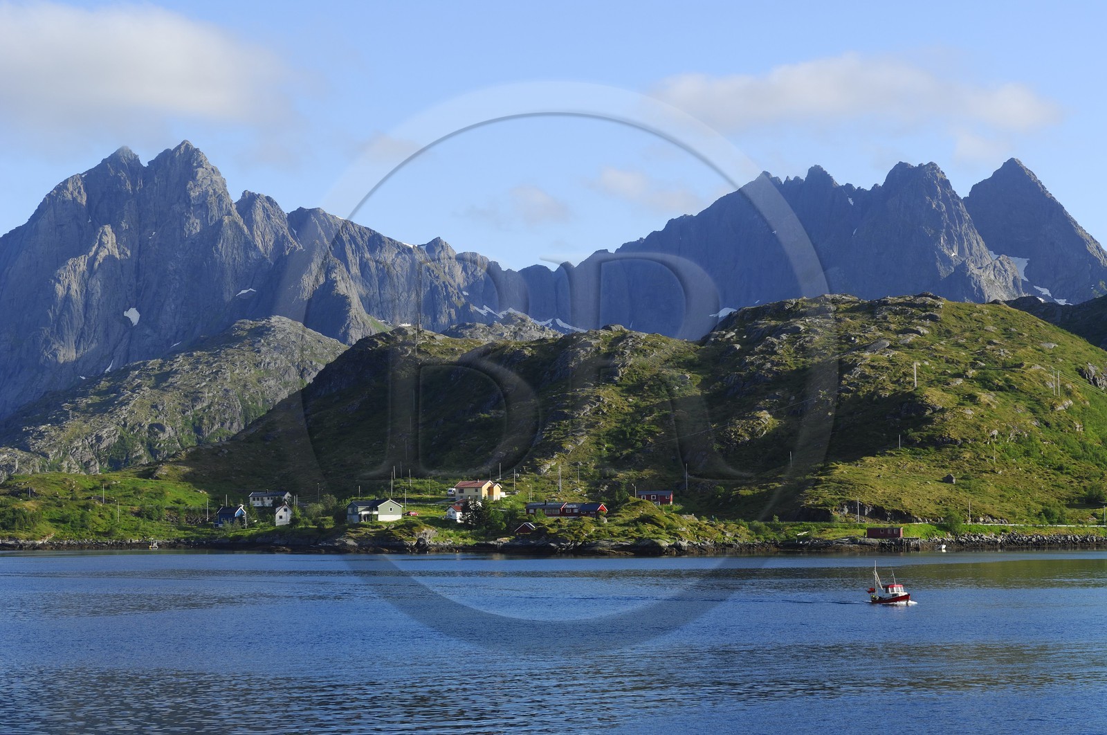 Norvège, Nordland, Iles Lofoten, Ile de Moskenes, le Selfjorden