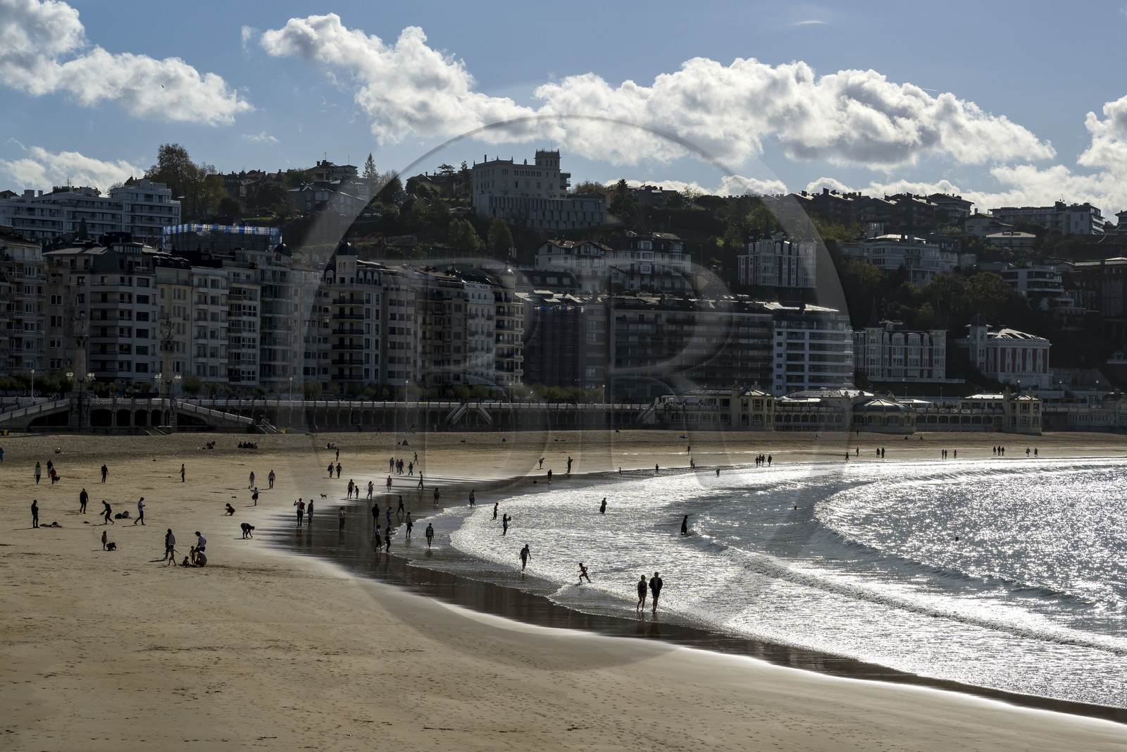 Espagne, province du Guipuscoa (Gipuzkoa), Saint-Sébastien (Donostia),  la plage de la Concha