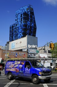 Etats-Unis, New York, Manhattan, l'immeuble Blue Condominium (2007) sur Norfolk Street
