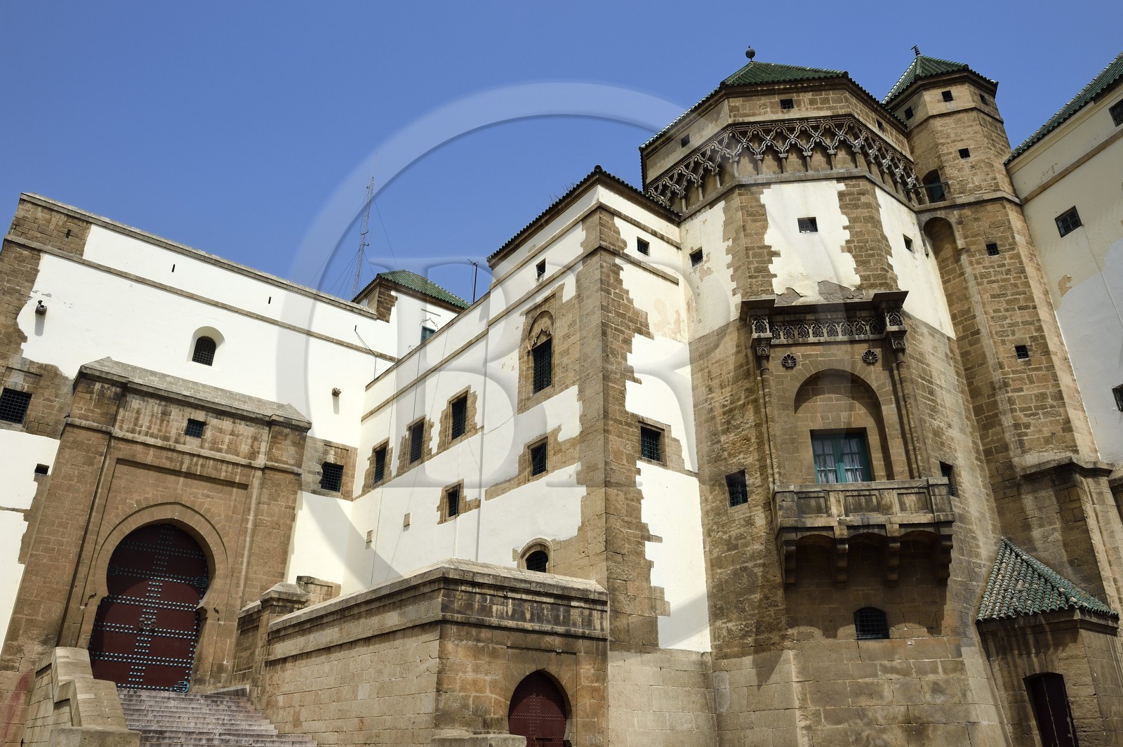 Maroc, Casablanca, quartier des Habous, la Mahkma construit entre 1941 et 1952 par l'architecte Auguste Cadet