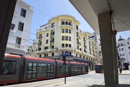 Maroc, Casablanca, boulevard Mohammed V, architecte Marius Boyer (construit entre 1922 et 1927)