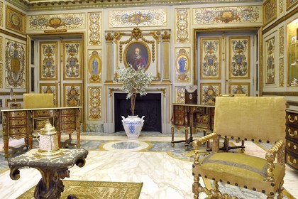 Principauté de Monaco, Monaco, le Rocher, le palais princier, le salon Mazarin