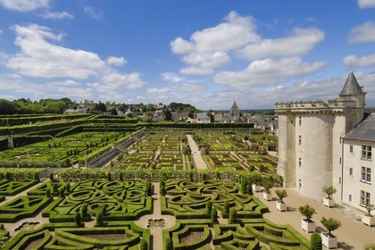 France, Indre-et-Loire (37), Vallée de la Loire classée patrimoine mondial de l'UNESCO, Villandry, le château de Villandry et ses jardins, propriété d'Henri et Angélique Carvallo