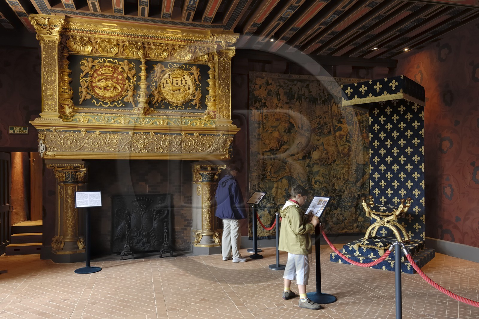 France, Loir-et-Cher (41), vallée de la Loire classée au Patrimoine Mondial de l'UNESCO, château de Blois, salle des capitaines des gardes