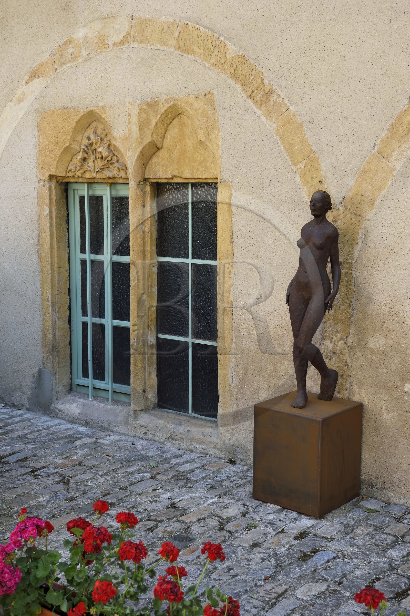 France, Moselle (57), Metz, rue d'Enfer, murs de l'ancienne synagogue de l'époque médievale