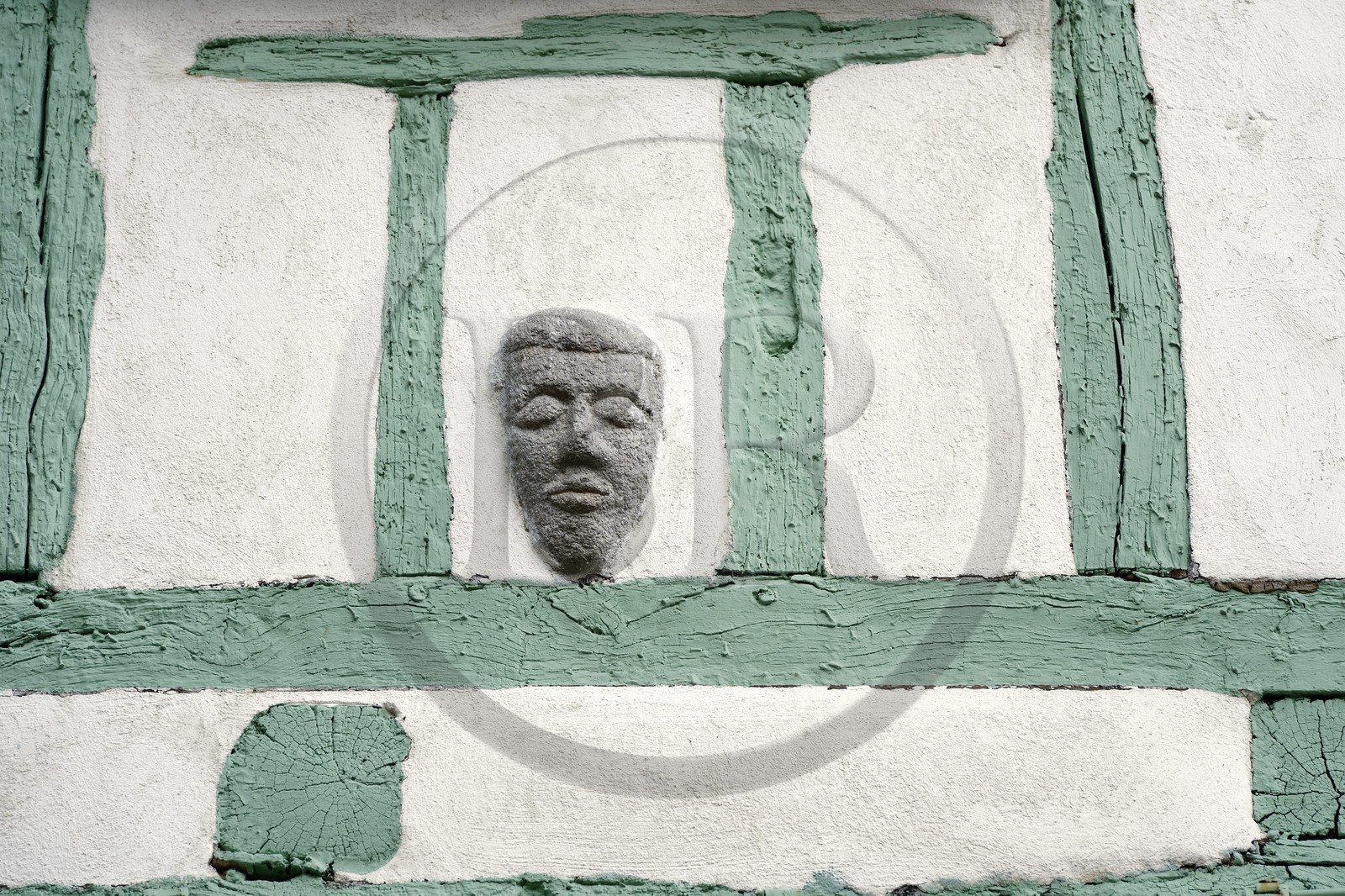 France, Morbihan (56), Golfe du Morbihan, Vannes, maisons à pans de bois au 4 rue des chanoines