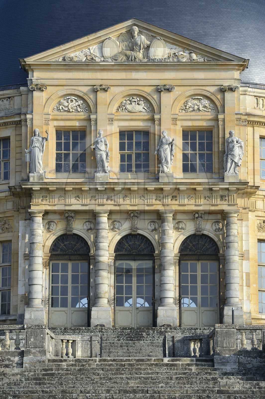 France, Seine-et-Marne (77), Maincy, le château de Vaux-le-Vicomte, la façade sud