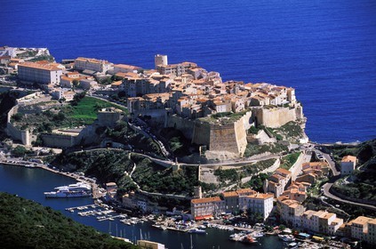 France, Corse-du-Sud (2A), Bonifacio (vue aérienne)